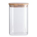 Ver imagem 1 de Pote de Vidro Hermético 1100ml Tampa Bambu Quadrado Oikos Borea para Mantimentos Condimentos