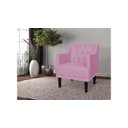 Ver imagem 3 de Poltrona Decorativa Alice Suede Rosa Pés Madeira Ms Decor