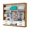 Guarda Roupa Casal Lu 6 portas 4 Gavetas Com Espelho Carioca Móveis - 2