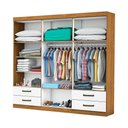 Ver imagem 2 de Guarda Roupa Casal Lu 6 portas 4 Gavetas Com Espelho Carioca Móveis