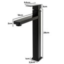 Ver imagem 6 de Kit Cuba Pia Louça Cerâmica Banheiro C/ Torn e Vál Preta S17