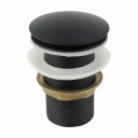 Ver imagem 7 de Kit Cuba Pia Louça Cerâmica Banheiro C/ Torn e Vál Preta S17