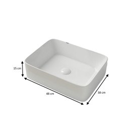 Kit Cuba Pia Louça Cerâmica Banheiro C/ Torn e Vál Preta S17 - 4