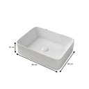 Ver imagem 5 de Kit Cuba Pia Louça Cerâmica Banheiro C/ Torn e Vál Preta S17