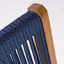 Ver imagem 4 de Kit 2 Cadeiras de Jantar sem Braços Tune Azul/Verniz Mel/Corda/Tecido Gelo