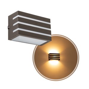 Arandela Frisada Policarbonato Externa e Interna Marrom St641