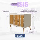 Ver imagem 4 de Kit Gêmeos Berço Americano Isis Areia/savana - Reller Móveis