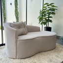 Ver imagem 5 de Sofá Orgânico Curvo Feijão Confortável Sala Estúdio Amore Bouclê Bege - Vimont Moveis