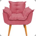 Ver imagem 3 de Kit 2 Poltronas Decorativas Para Recepção Manicure Sala De Estar + Puff Reforçado Suede