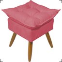 Ver imagem 4 de Kit 2 Poltronas Decorativas Para Recepção Manicure Sala De Estar + Puff Reforçado Suede