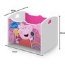 Caixa Baú Organizadora de Brinquedos Infantil Mdf Peppa Rosa - 2