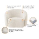 Ver imagem 7 de Kit Sofá 3 Lugares 200cm e Poltrona Orgânica Luxo Recepção Amore Bouclé - Adj Decor