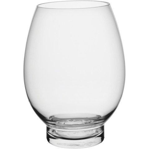 Vaso Jersey Decorativo Cachepô Enfeite 25x18x18cm Vidro Transp