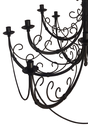 Ver imagem 7 de Lustre Negro de Dois Andares Rustico em Ferro para Ambiente Interno com Cúpulas Libertas Rosas Artes