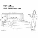Ver imagem 6 de Cabeceira Ripada 100% MDF Ajustável 3 em 1 para Cama Casal - Queen - King Size - Super King Frida