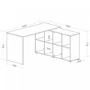 Ver imagem 3 de Escrivaninha Julia 8 Nichos 130cm Espresso Móveis Carvalho