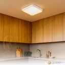 Ver imagem 3 de Luminária de Teto Plafon Quadrado Sobrepor 38x38 Led Multicor 3 em 1 Bivolt 25w Moderno