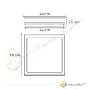 Ver imagem 5 de Luminária de Teto Plafon Quadrado Sobrepor 38x38 Led Multicor 3 em 1 Bivolt 25w Moderno