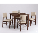 Ver imagem 1 de Conjunto de Mesa com 4 Cadeiras 80x80 Ágape em Madeira Machiato Bege