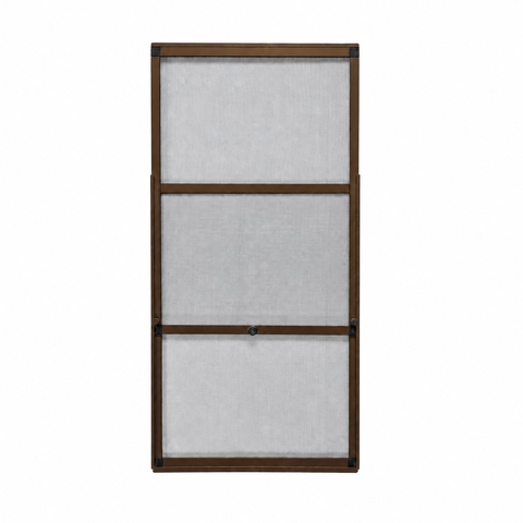 Tela Mosquiteira Regulável - Alumínio - 68,5 a 127 Cm X 60 Cm - Marrom - Kit C/ 2 Pçs