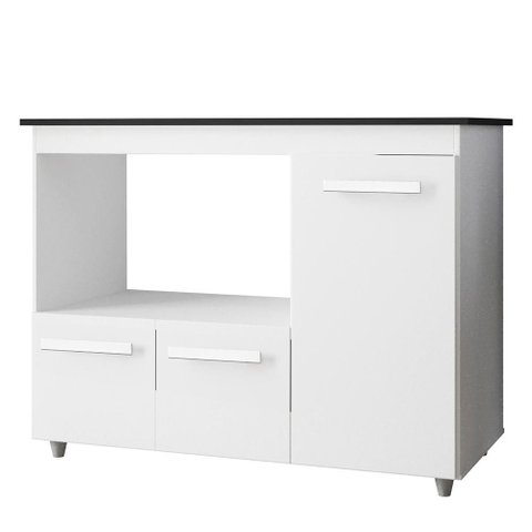 Balcao para Cooktop 5 Bocas 3p 114 Cm Ana Branco Mobbs