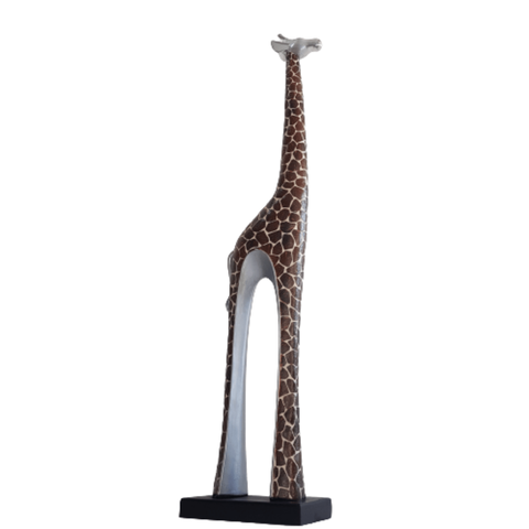 Estátua Girafa Mosaico Luxo Resina
