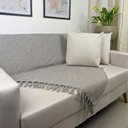 Ver imagem 3 de Kit 2 Mantas para Sofá Cinza 240x180