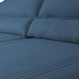 Sofá Retrátil Reclinável 2,30m Nivus Azul c/ Molas Ensacadas - King House - 8