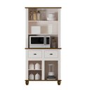 Ver imagem 2 de Kit Cozinha Retrô 4p 2g Off White-nogueira Cristaleira