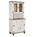 Ver imagem 1 de Kit Cozinha Retrô 4p 2g Off White-nogueira Cristaleira