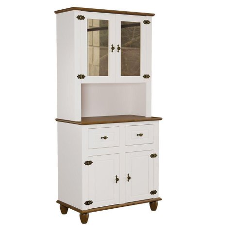 Kit Cozinha Retrô 4p 2g Off White-nogueira Cristaleira