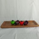 Ver imagem 5 de Centro de Mesa Decorativo de Madeira Natural 6x42x42cm Sala Jantar Decoração