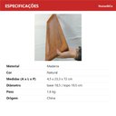 Ver imagem 2 de Centro de Mesa Decorativo de Madeira Natural 6x42x42cm Sala Jantar Decoração