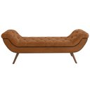 Ver imagem 3 de Puff Recamier Decorativo com Tachas 195 Cm Santorini P05 Couríssimo Whisky - Lyam Decor