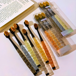 Kit 3 Escovas de Dente com Cabo de Cristal Escovação Suave - 7