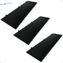 Ver imagem 1 de Kit 3 Prateleira Preta 90X30 + Suporte Flutuante Mdf Organizadora Decoração Cozinha Banheiro Sala