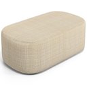 Ver imagem 2 de Puff Decorativo Orgânico para Living Quarto 100cm Doha W01 Linho Palha - Lyam Decor