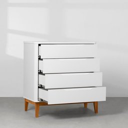 Kit Quarto Infantil Boom com Pés Square Mel - Berço + Guarda-roupa + Poltrona de Amamentação Balanço - 6