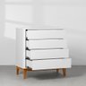 Kit Quarto Infantil Boom com Pés Square Mel - Berço + Guarda-roupa + Poltrona de Amamentação Balanço - 6