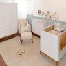 Kit Quarto Infantil Boom com Pés Square Mel - Berço + Guarda-roupa + Poltrona de Amamentação Balanço - 1