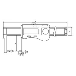 Paquímetro Digital para Medições de Canais e Ranhuras Externas Capacidade 500 Mm/20" Digimess - 2