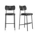Ver imagem 1 de Kit 02 Banquetas Alta Mila Cozinha Bar Gourmet Courissimo Preto Mila
