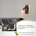 Ver imagem 7 de 3 Arandela Cabeceira para Leitura Foco Móvel Led Usb Bet78