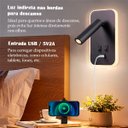 Ver imagem 3 de 3 Arandela Cabeceira para Leitura Foco Móvel Led Usb Bet78