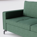 Ver imagem 5 de Sofá 3 Lugares Living Fixo Viena com Chaise 2,40m em Linho:verde Floresta
