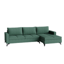 Ver imagem 1 de Sofá 3 Lugares Living Fixo Viena com Chaise 2,40m em Linho:verde Floresta