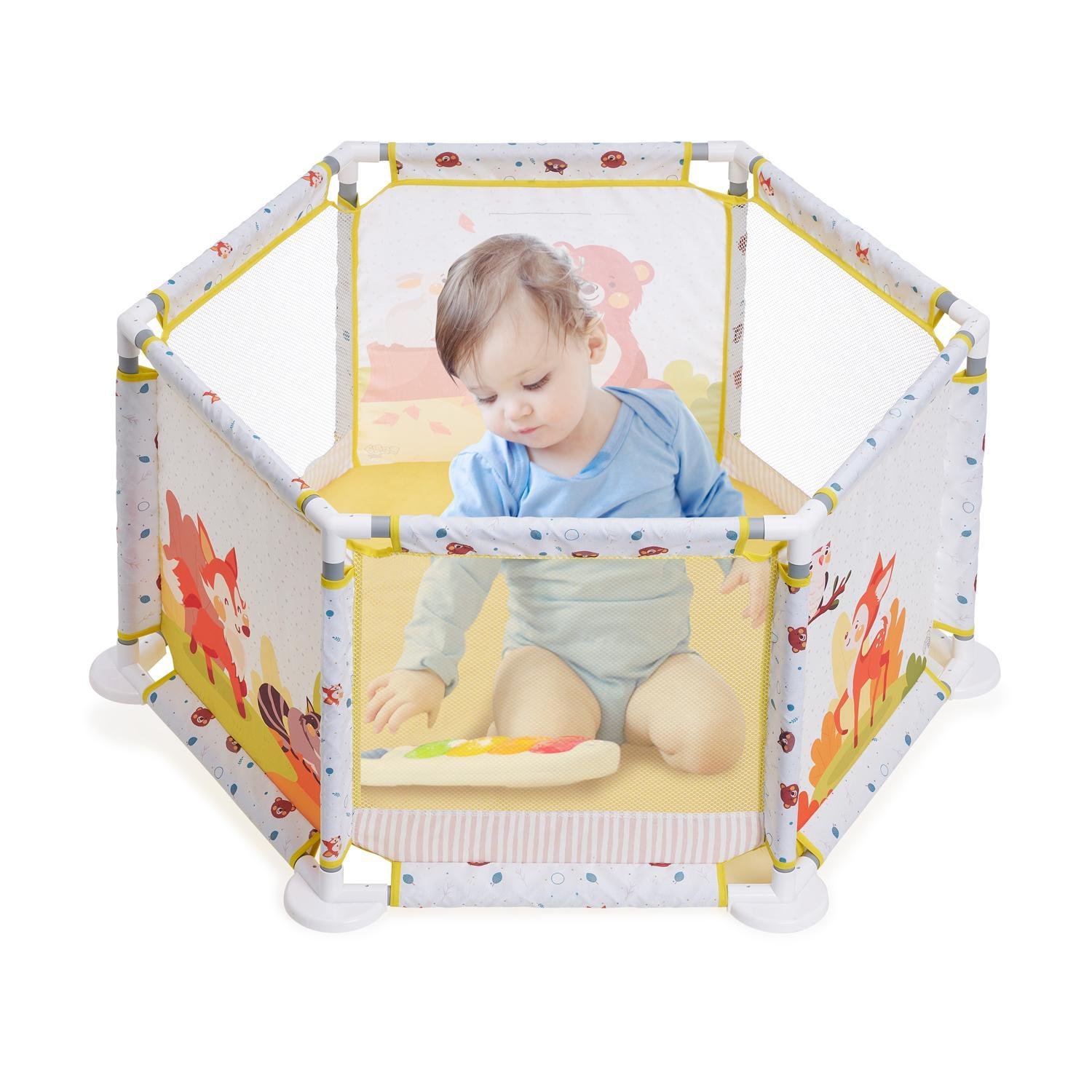 Cercadinho Infantil Playpen Maxi Baby Azul 99x99x50cm