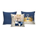 Ver imagem 3 de Cortina Infantil Ursinho Princípe + 3 Capas Almofadas