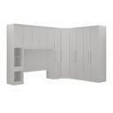 Ver imagem 3 de Guarda-Roupa Casal 11 Portas 6 Peças Modulado Cairo Branco/Neve