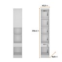 Ver mais imagens de Guarda-Roupa Casal 11 Portas 6 Peças Modulado Cairo Branco/Neve